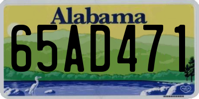 AL license plate 65AD471