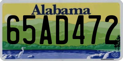 AL license plate 65AD472