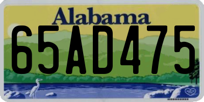 AL license plate 65AD475