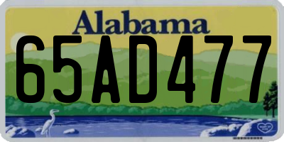 AL license plate 65AD477