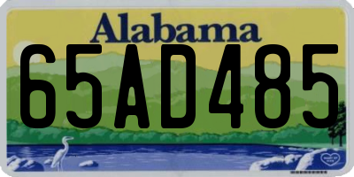 AL license plate 65AD485