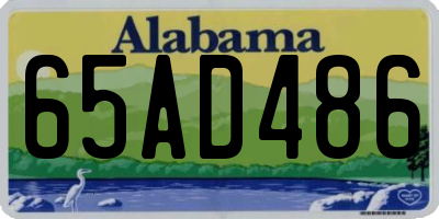 AL license plate 65AD486