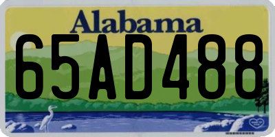AL license plate 65AD488
