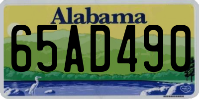 AL license plate 65AD490