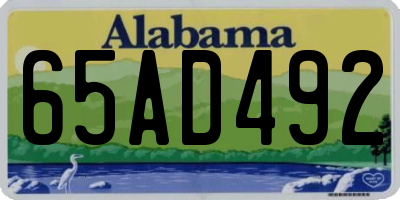 AL license plate 65AD492