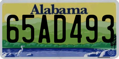 AL license plate 65AD493