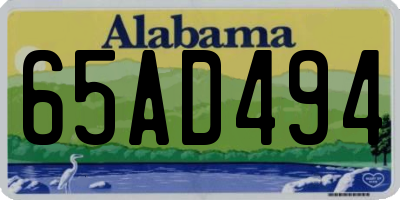 AL license plate 65AD494
