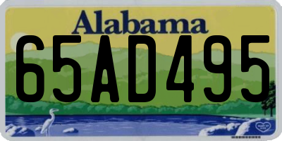 AL license plate 65AD495
