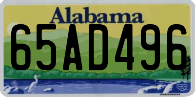 AL license plate 65AD496
