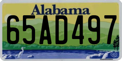 AL license plate 65AD497