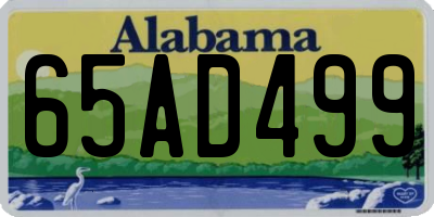 AL license plate 65AD499
