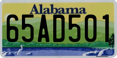 AL license plate 65AD501
