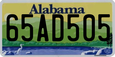 AL license plate 65AD505
