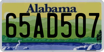 AL license plate 65AD507