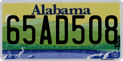 AL license plate 65AD508