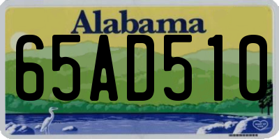 AL license plate 65AD510