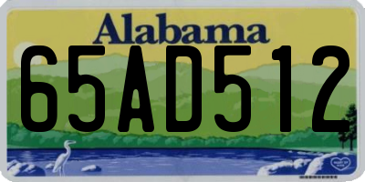 AL license plate 65AD512