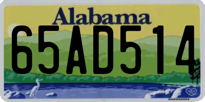AL license plate 65AD514