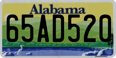 AL license plate 65AD520