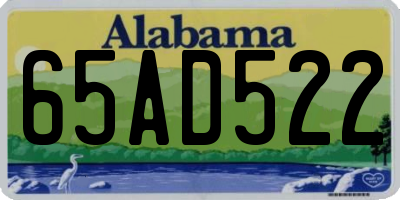 AL license plate 65AD522
