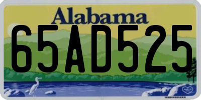 AL license plate 65AD525