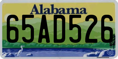 AL license plate 65AD526