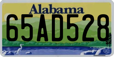 AL license plate 65AD528