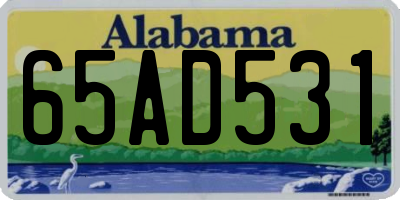 AL license plate 65AD531