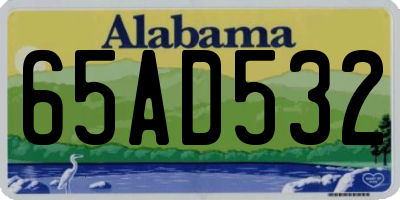 AL license plate 65AD532