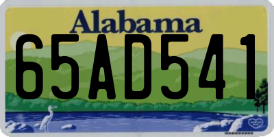 AL license plate 65AD541