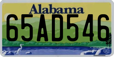 AL license plate 65AD546