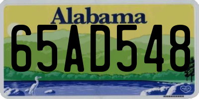 AL license plate 65AD548