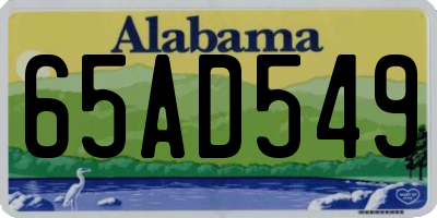 AL license plate 65AD549