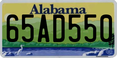 AL license plate 65AD550