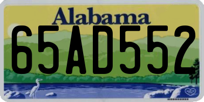 AL license plate 65AD552