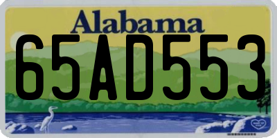 AL license plate 65AD553