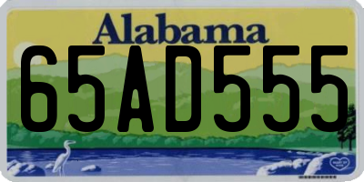 AL license plate 65AD555