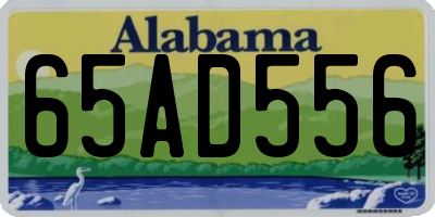 AL license plate 65AD556
