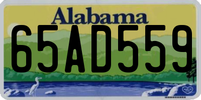 AL license plate 65AD559