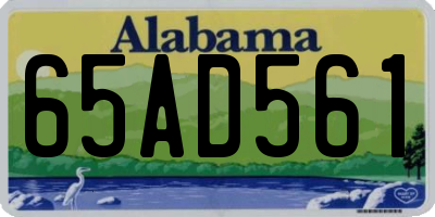AL license plate 65AD561