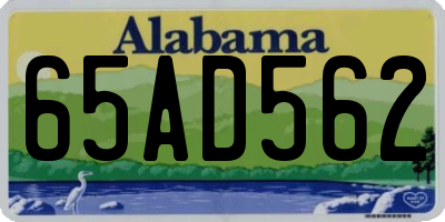 AL license plate 65AD562