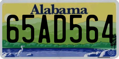 AL license plate 65AD564