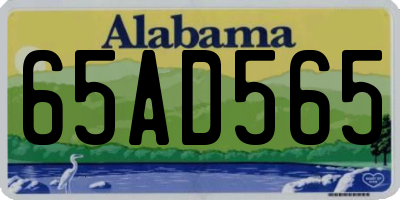 AL license plate 65AD565