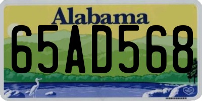 AL license plate 65AD568