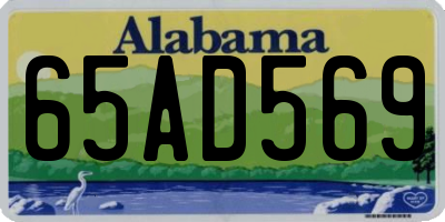 AL license plate 65AD569