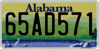 AL license plate 65AD571