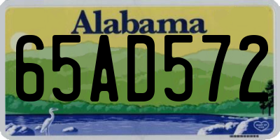 AL license plate 65AD572