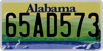 AL license plate 65AD573