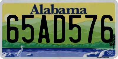 AL license plate 65AD576