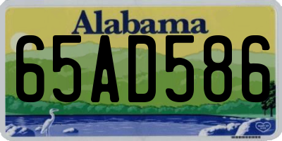 AL license plate 65AD586